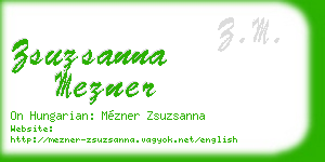 zsuzsanna mezner business card